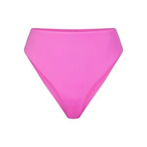 SKIMS NWT recycled swim mid waist bottom neon orchid pink - small